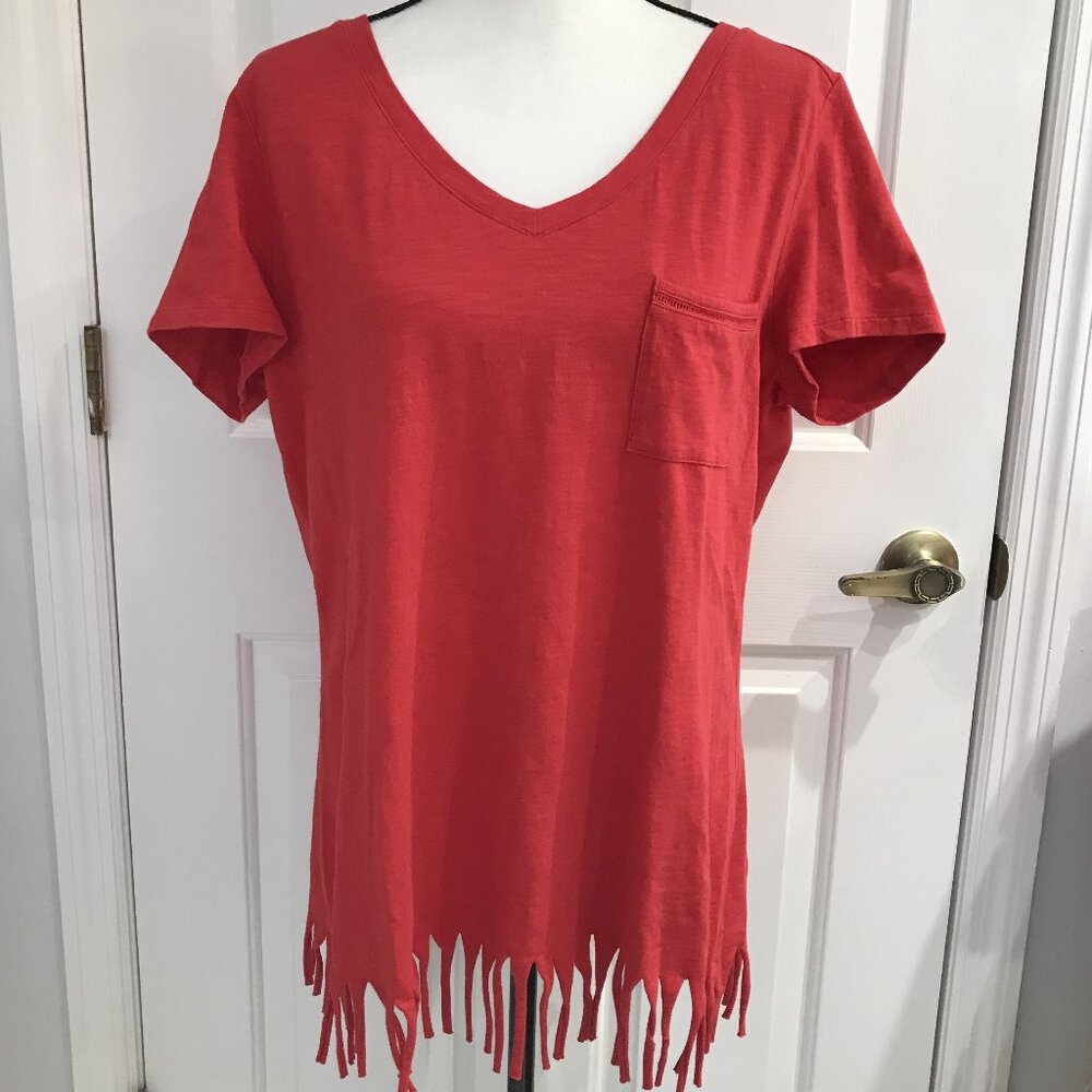 C Wonder Fringe Bottom Tee L